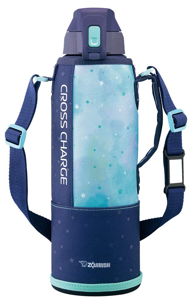 Zojirushi 1.5L Stainless Steel Water Bottle - Sports Type Navy Mint Direct Drinking - Sd-Fb15-Ag