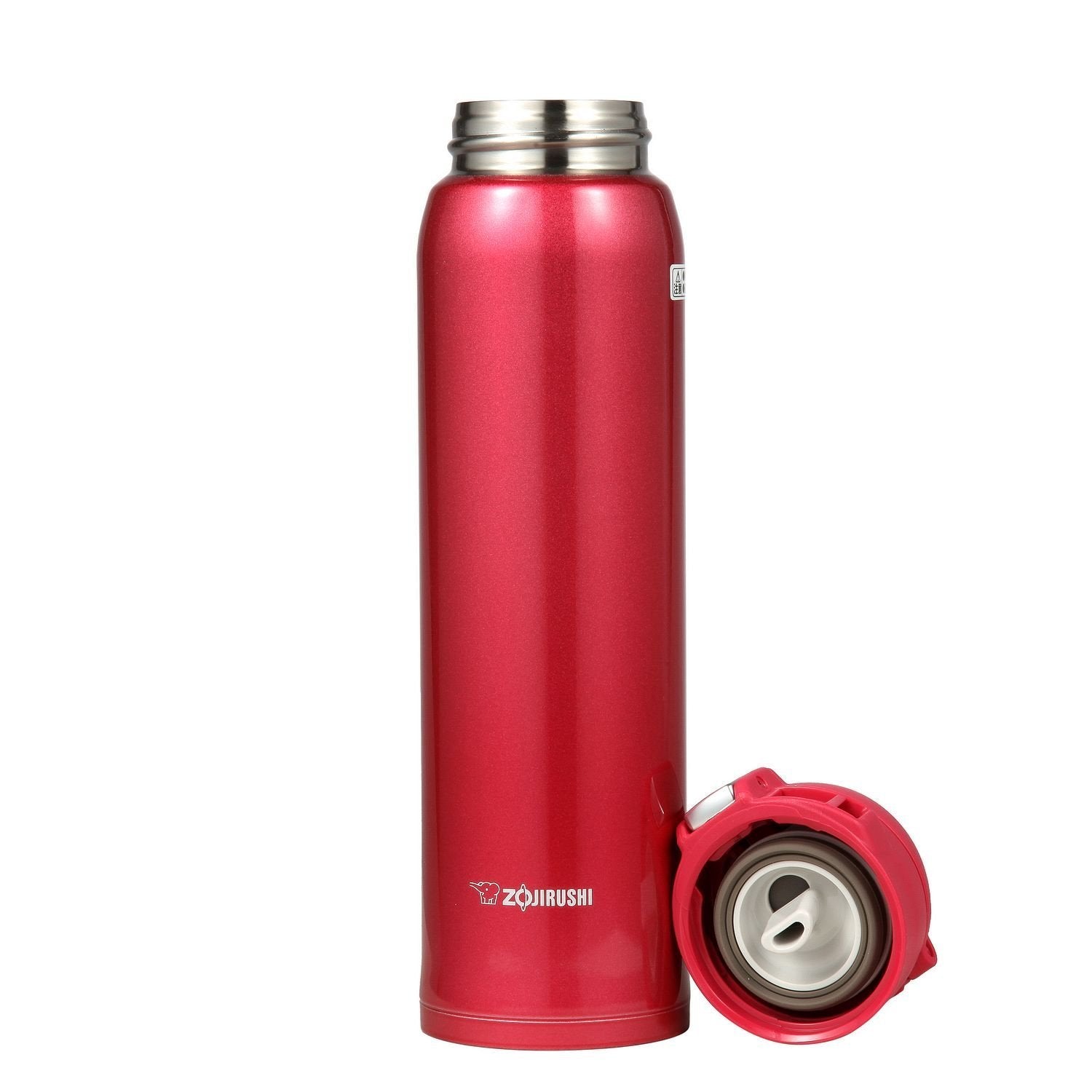 Zojirushi Stainless Steel Water Bottle 600ml Lightweight Direct Drinking Clear Red Mug SM-SA60-RW