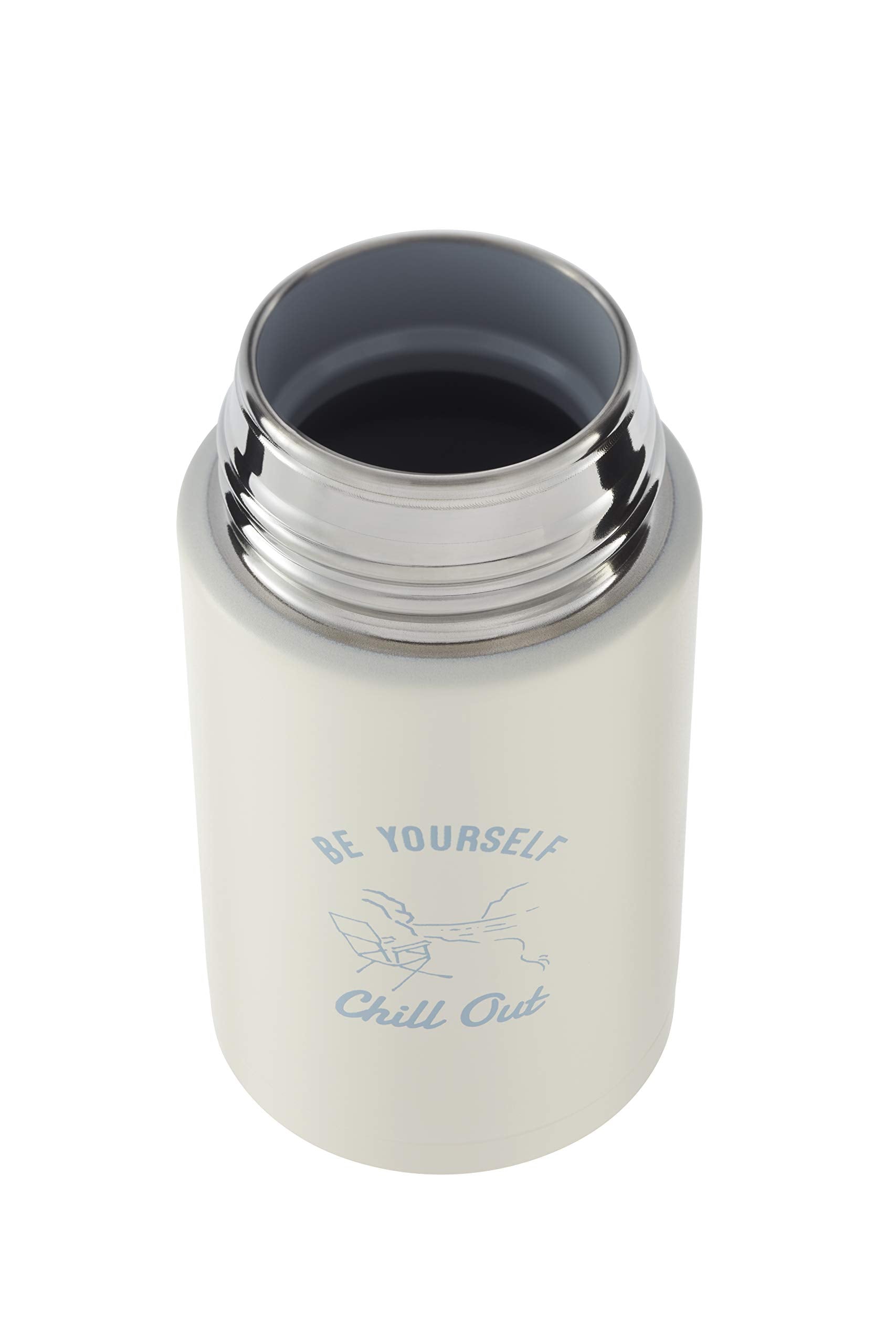 Zojirushi Dusty Blue Stainless Steel Water Bottle Seamless 0.24L Screw Mug - Sm-Zp24-Az