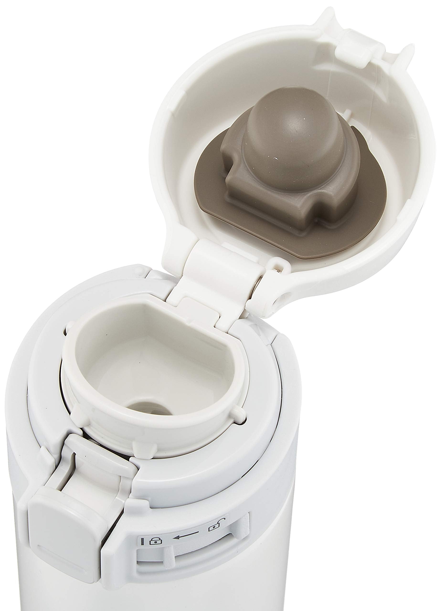 Zojirushi 200ml Stainless Steel Direct Drinking Water Bottle One-Touch Open White