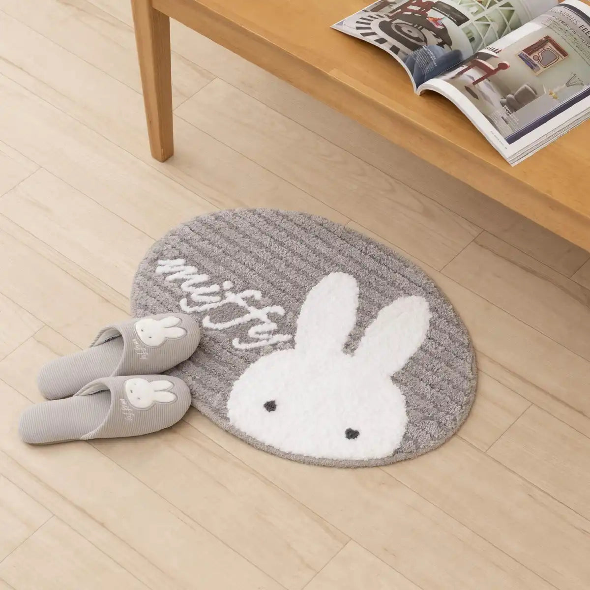 Senko Miffy Rug 43x60cm Gray Character Prima Accent Mat 72663