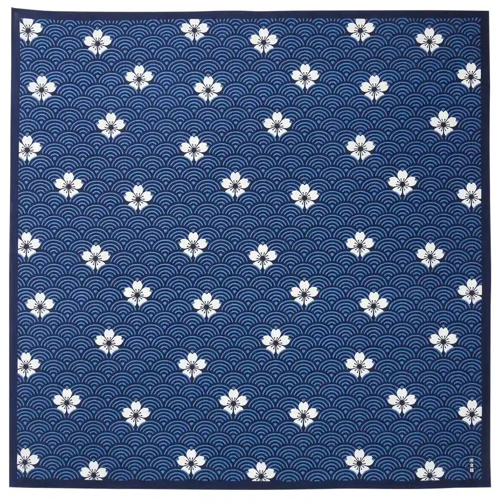 Hama Pattern Furoshiki 70Cm Sakura Seigaiha Con - Japanese Inner Cloth