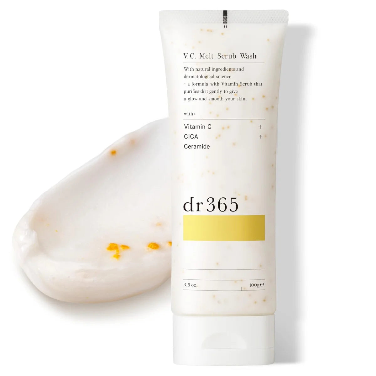 Dr365 Vc 멜트 스크럽 워시: 민감성 피부를 위한 비타민 C 폼 100G