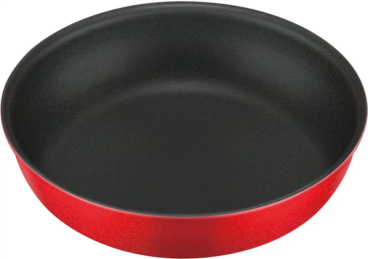 Thermos 20cm Bright Red Durable Frying Pan Detachable Handle for Gas Stove