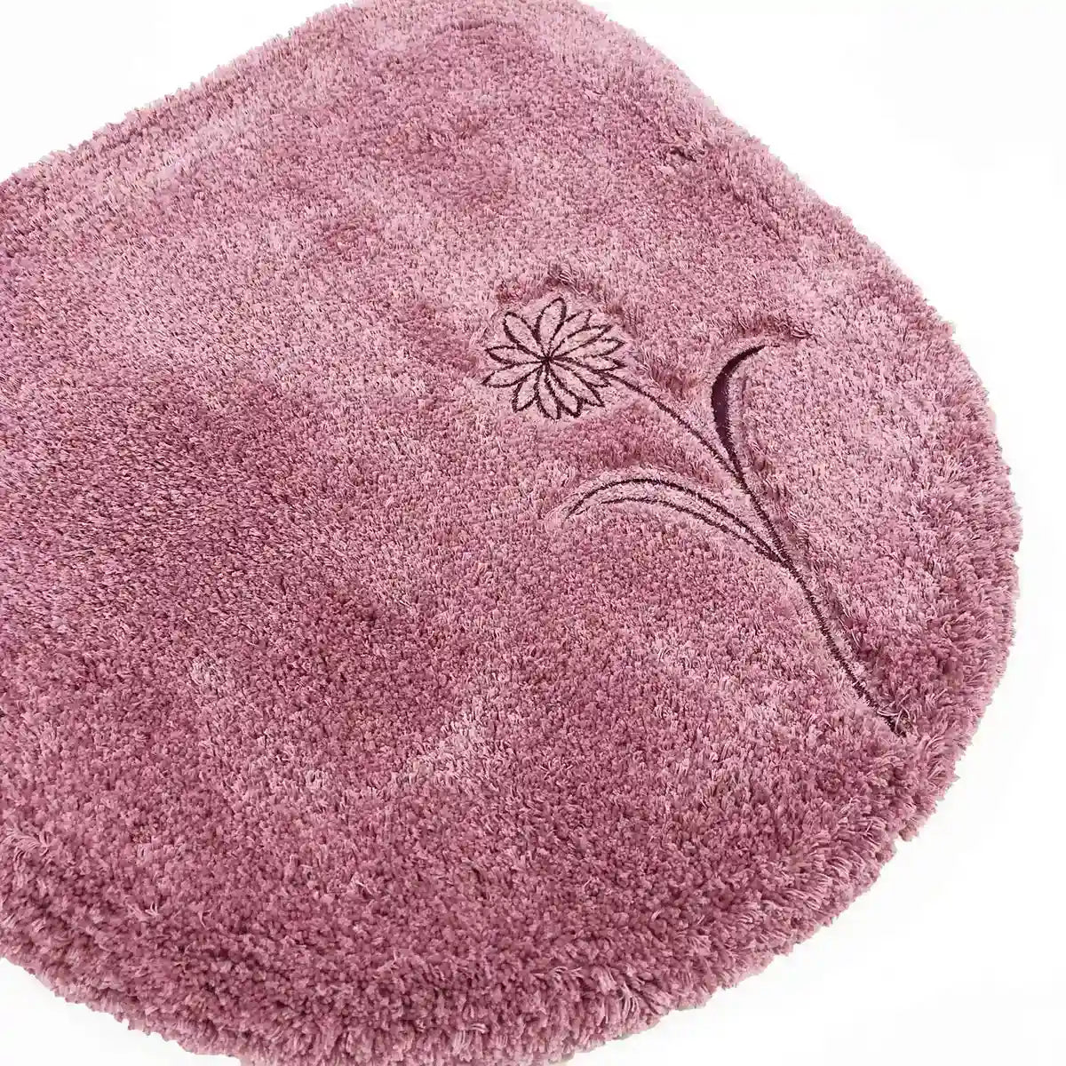 Senko Japan Sway Toilet Lid Cover W/ Pink Flower Embroidery - Modern 19510