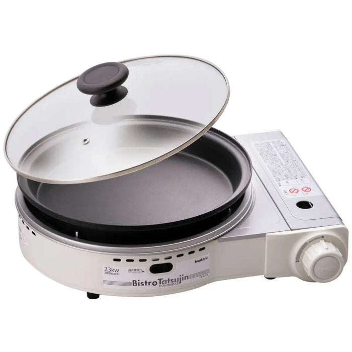 Iwatani Cassette Gas Grill Pan Bistro Master II White CB-GP-W Portable Grill