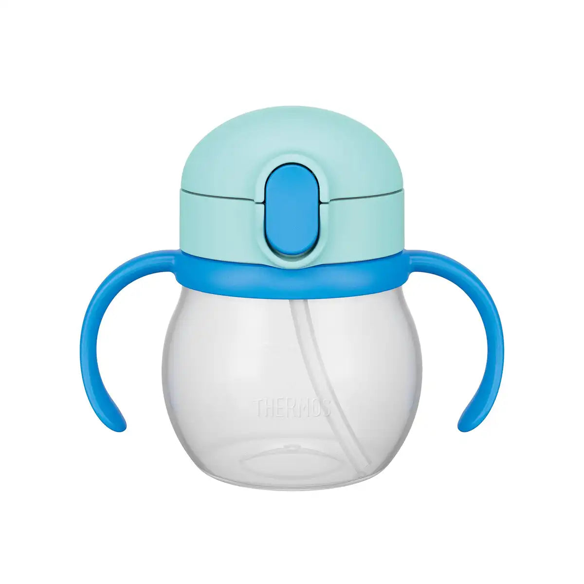 Thermos Baby Straw Mug 250ml in Light Blue Leakproof Detachable Handle Suitable for 9 Months Up