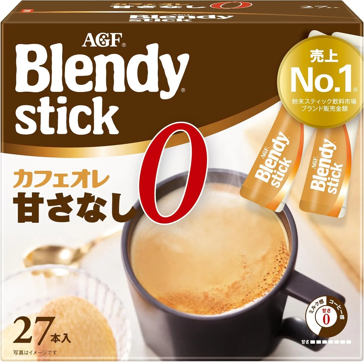 AGF Blendy Sticks Cafe Aole Unsweetened Stick Coffee - 27 Servings
- 4901111658950
