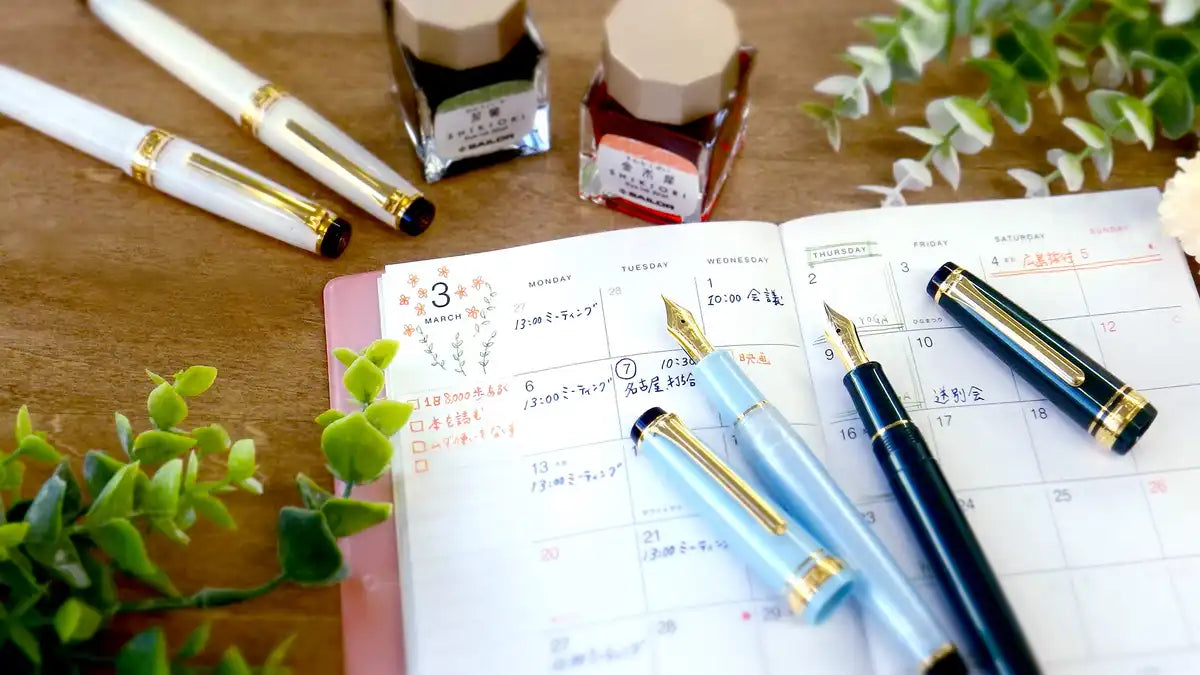 Sailor Fountain Pen Japan 4 Seasons Oribe Setsugetsu Soraha Manyo Extra Fine 11-1224-102