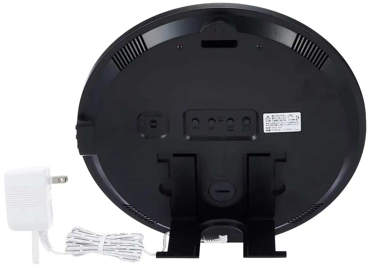 Rhythm Wall Clock Radio 365 Colors Led Color Change Black Japan 8Rz197Sr02 Φ27X2.1Cm