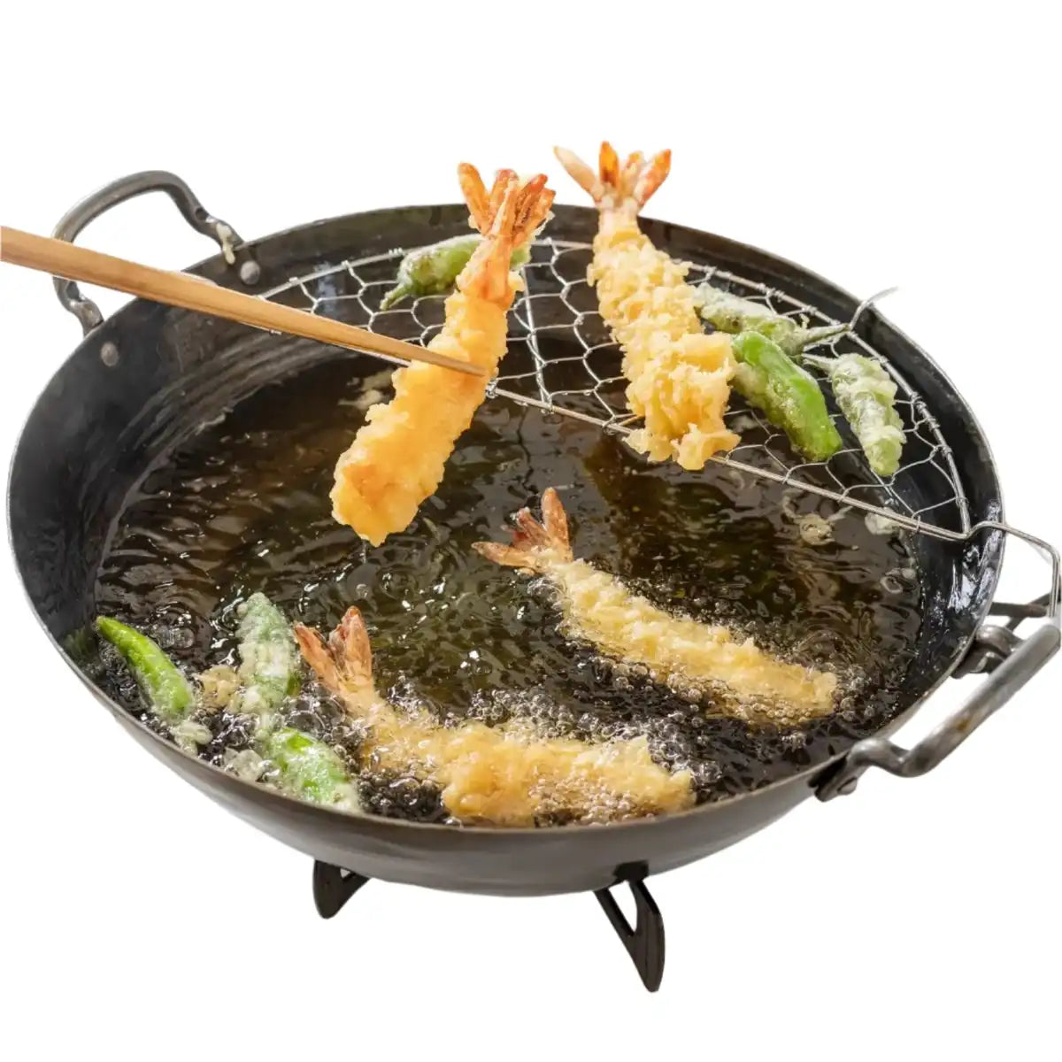 Yamada Hammered Iron Tempura Pan 24cm
