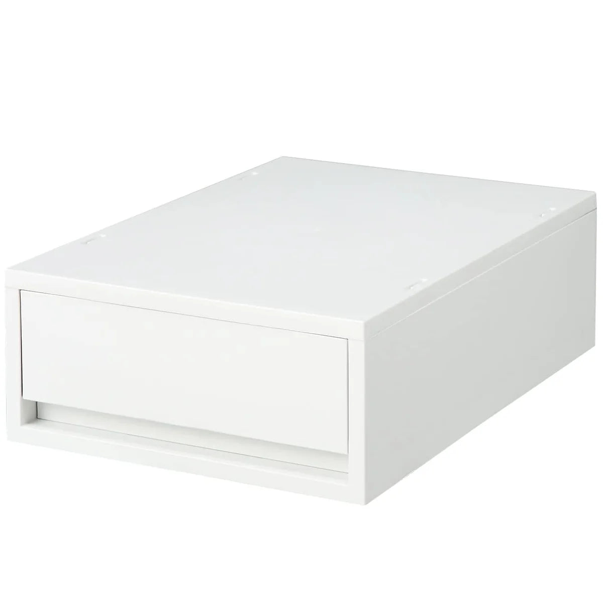 Muji 15253579 Polypropylene Case Drawer Type Shallow White Gray Japan 26X37X12Cm