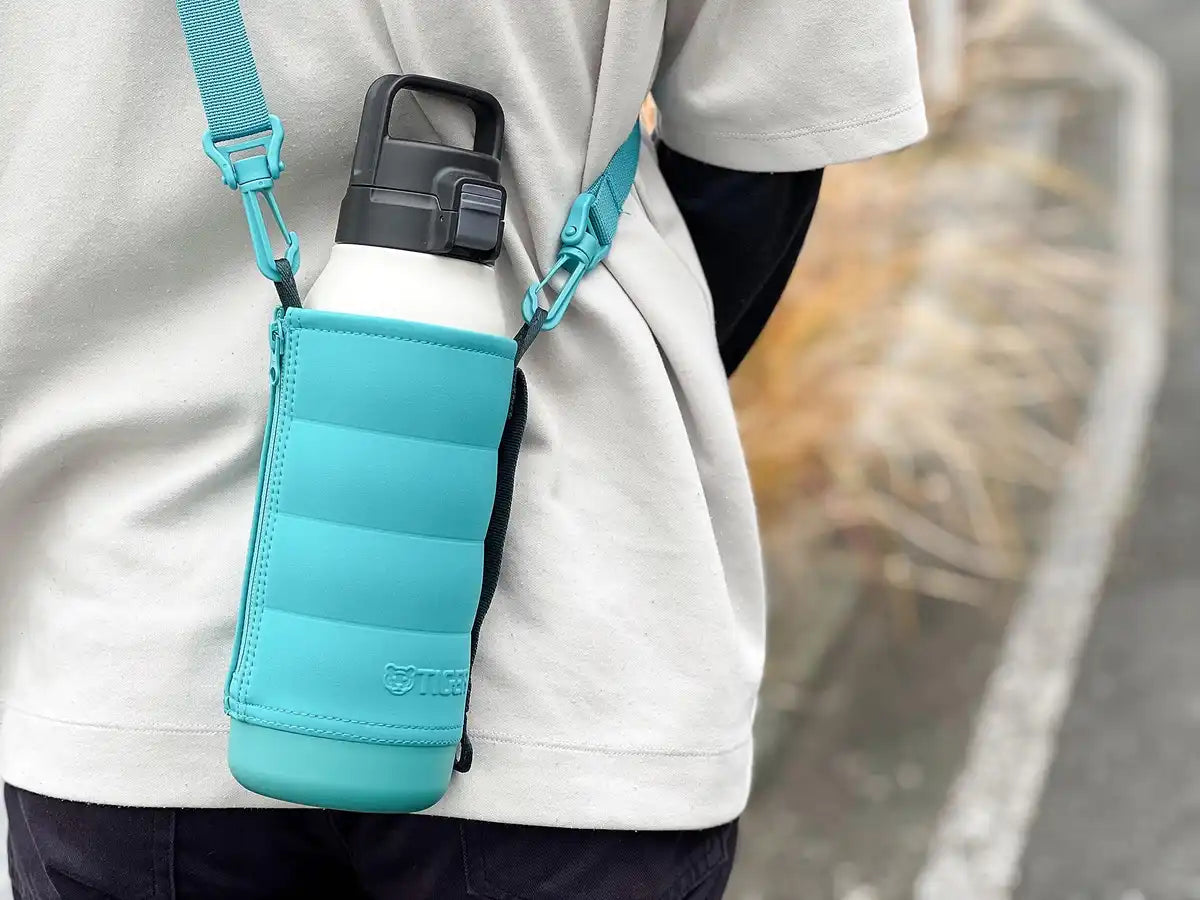 Tiger Vacuum Insulated Flask MTA-B Type Water Bottle with Dedicated Pouch MTA-Z10Skp Black