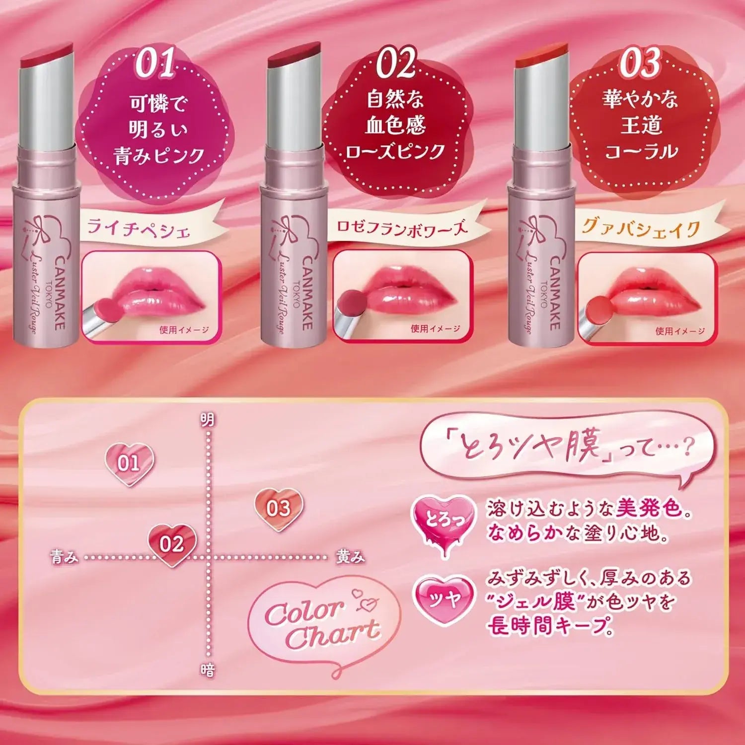 Canmake Luster Veil Rouge Smooth Glossy Lip Tint