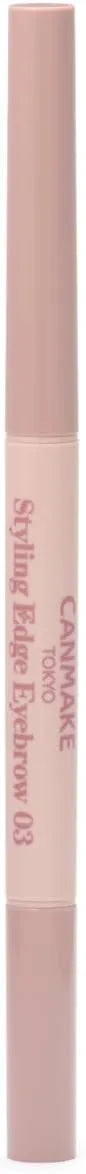 Canmake Styling Edge Eyebrow Pencil 03 Rosy Brown Thin Lead with Brush Canmake