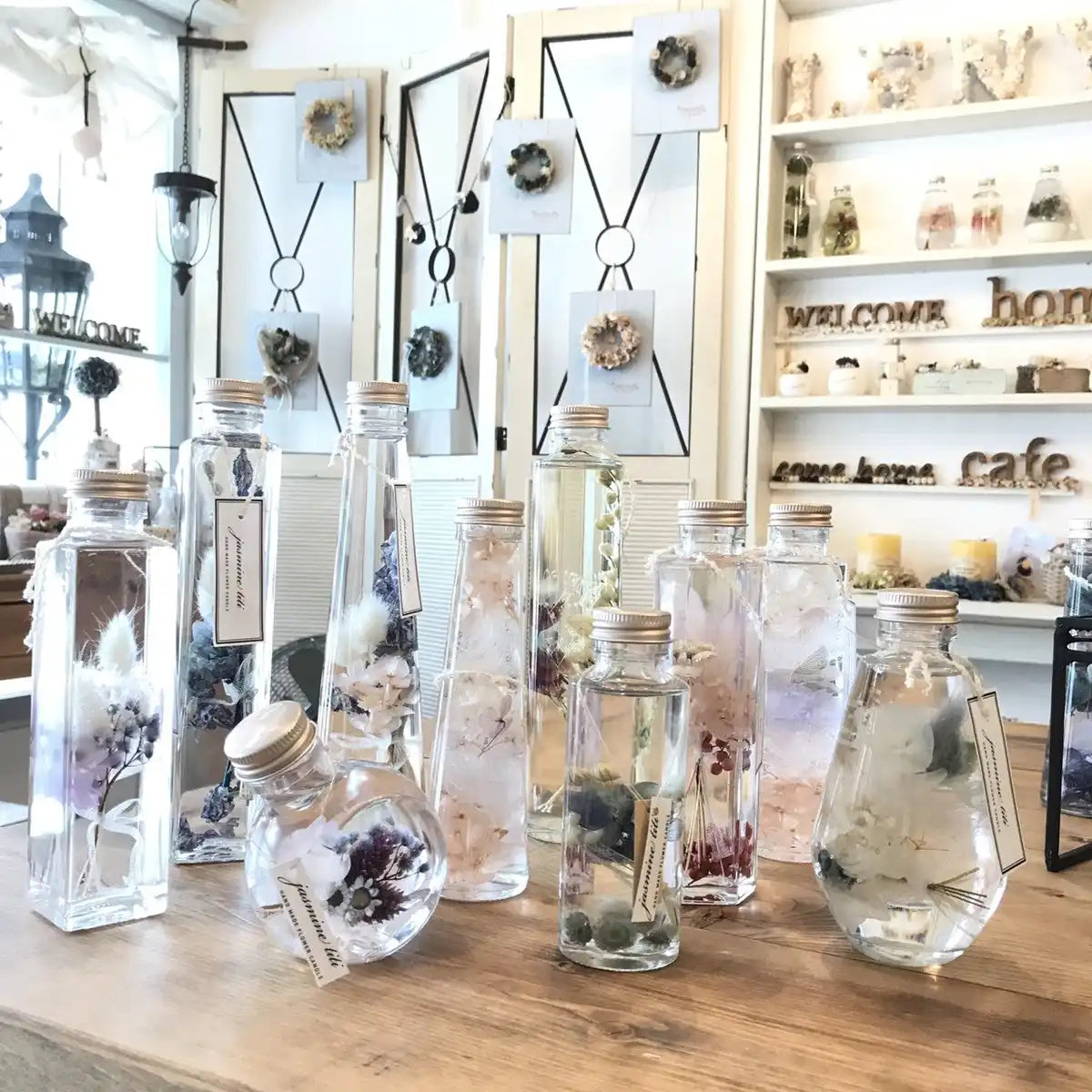 Rhyme Japan Herbarium Square Skittle Glass Bottle 200Cc Set Of 10