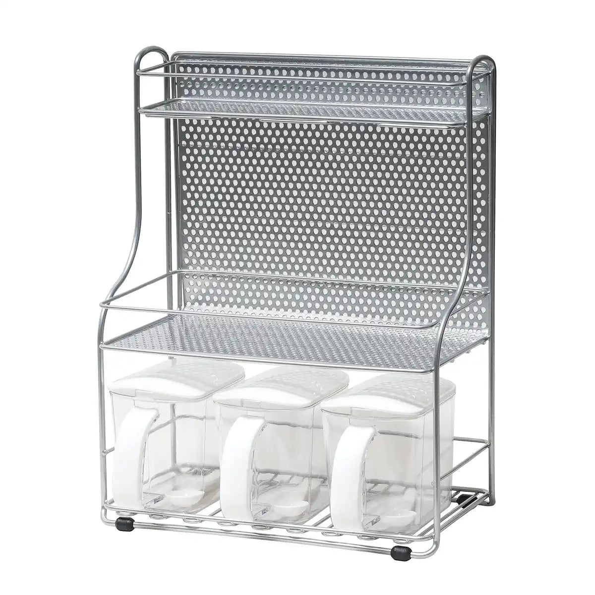 Pearl Metal Kinzoku Kitchen Storage 2 Seasoning Stand 3 Tiers Japan H-7487