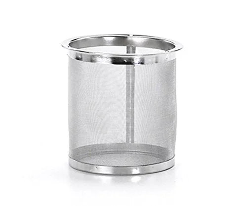Itsumi Pottery Mh Pot White Large 043792 With Cylindrical Tea Strainer - Made In Japan