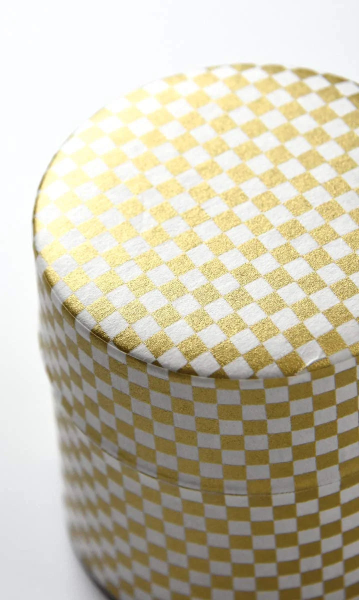 Yamaco Po-Kan Checkered Small Tea Canister Model 80093