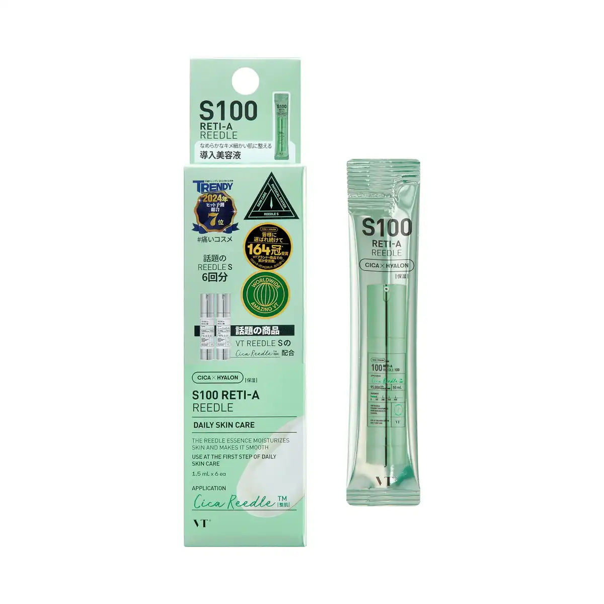 Vt Cosmetics Reedle Shot Pores Firming Serum - Rechi A S100 Stick Pouch