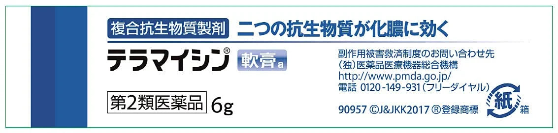Terramycin Ointment A 6G - 2 Drugs - Japan Vendor
