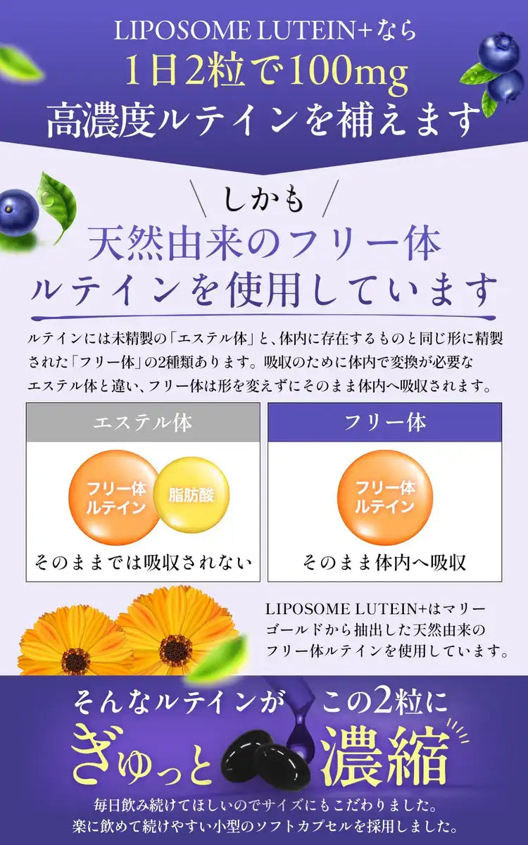 Wellmotto Liposomal Lutein Supplement with High Absorption and Zeaxanthin