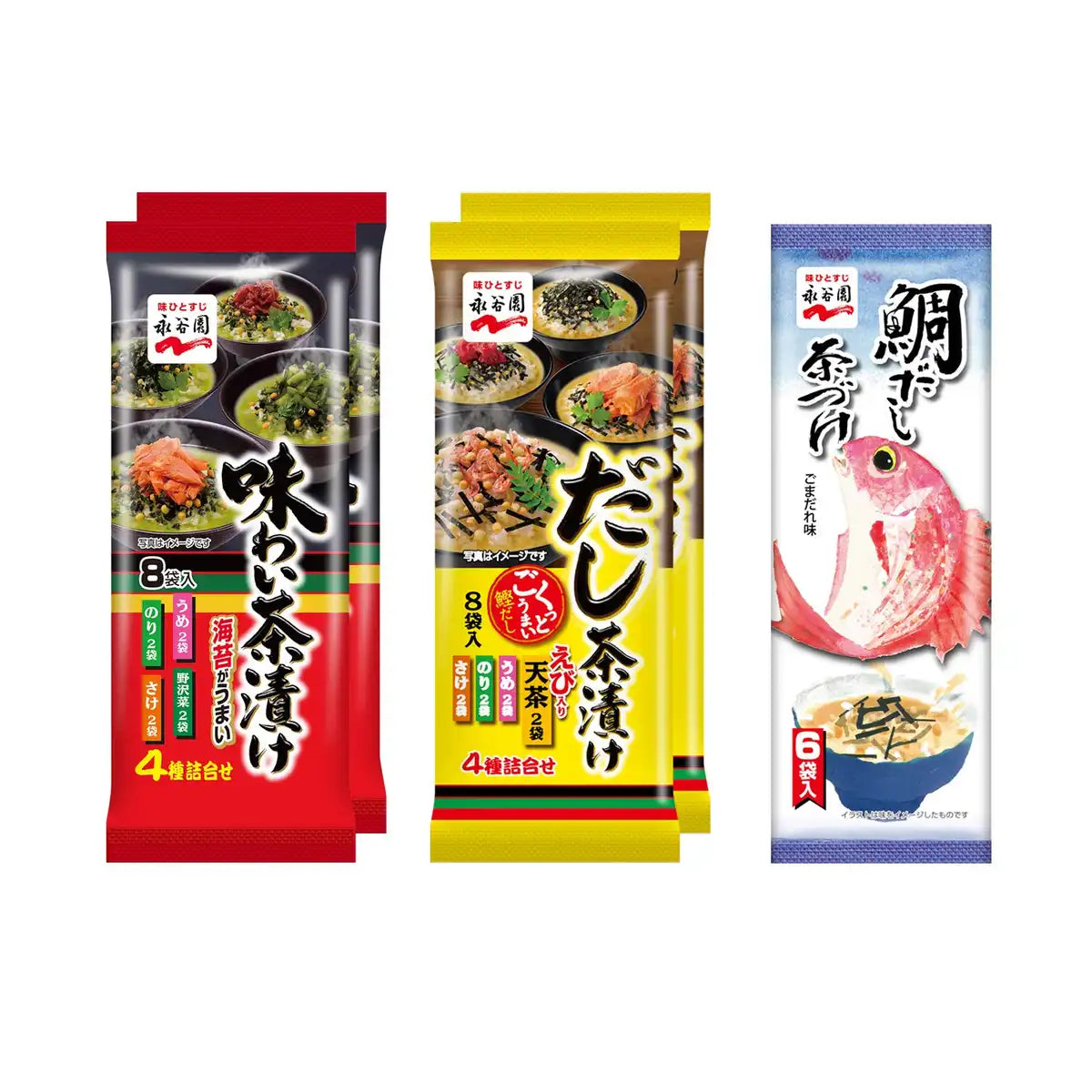 Nagatanien Tea Set - 4 Types Of Taste Chazuke Dashi Chazuke Sea Bream Dashi Chazuke - Amazon Japan Exclusive