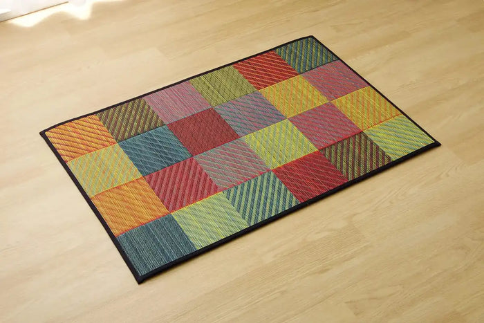 Ikehiko Japan 8819260 Grass Entrance Mat 60X90Cm Domestic F Color Block Mat