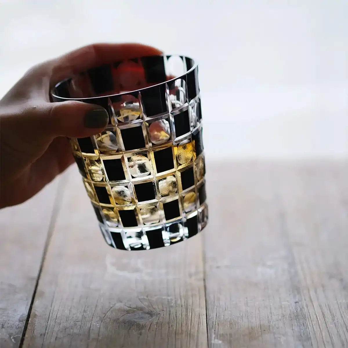 Kimoto Glassware Tokyo Kuroco Edo Kiriko Double Old Fashioned Glass Japan