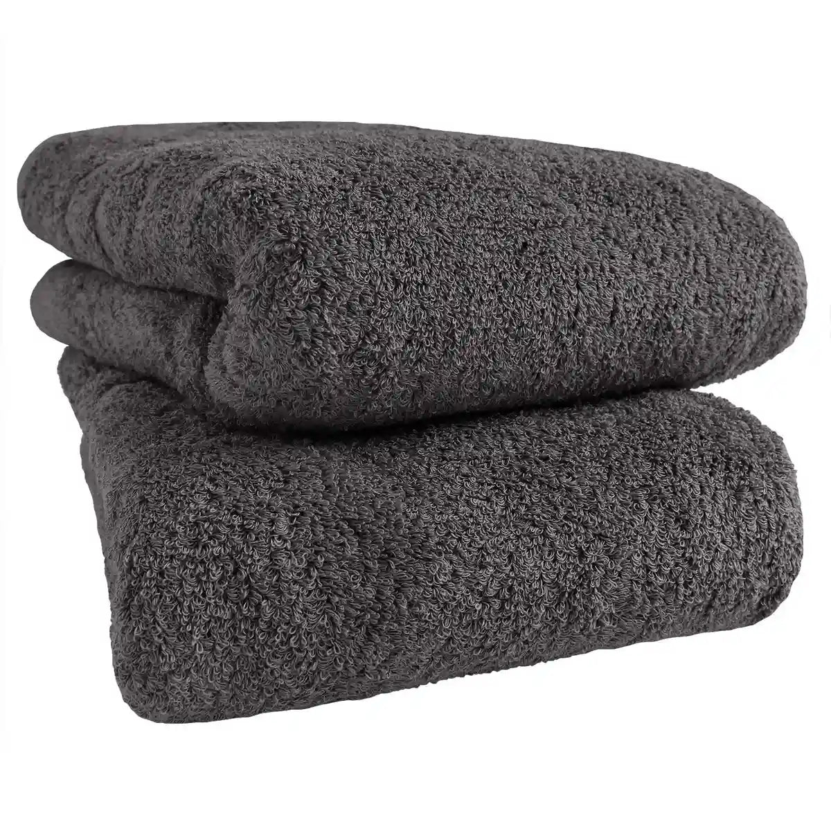 Senses Ko Premium Japan Bath Towel Set Of 2 Large Size | Antibacterial Deodorant Quick Dry Soft Cotton | Osaka Senshu Towel Charcoal