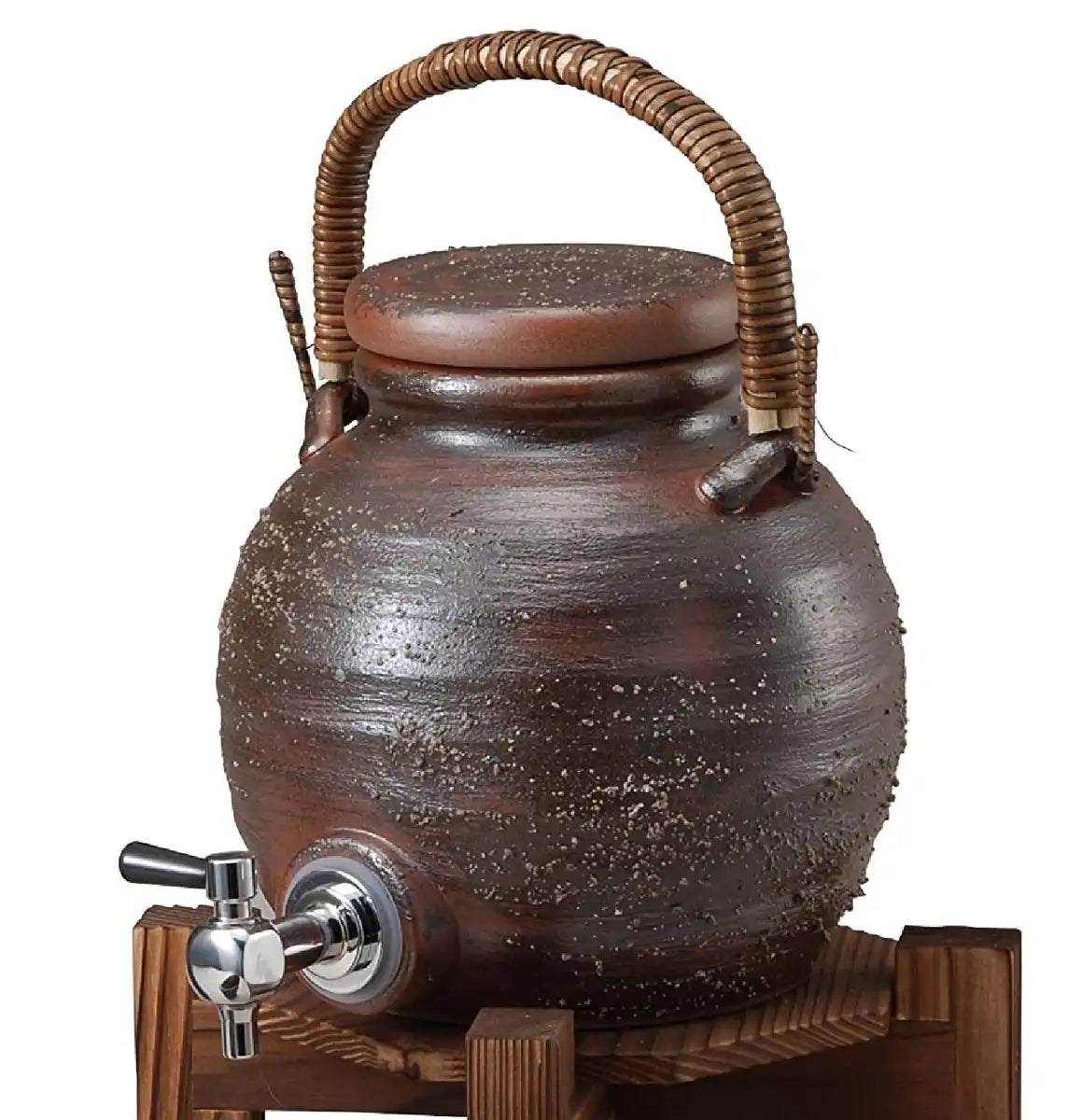 Ziyue Kiln Japanese Ash Glaze Handle Server 2500Cc Brown Tokiwa Tokiya Pro 28-272-058-Me
