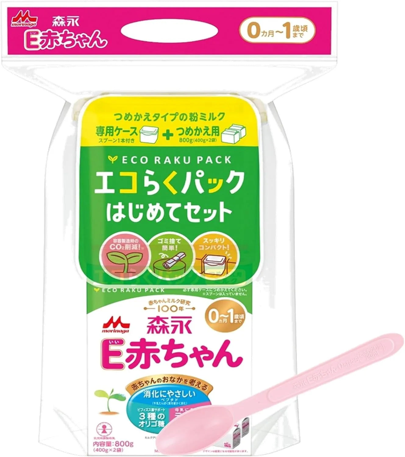 E-Baby Morinaga E Baby Eco Easy Pack Refill Pack Infant Formula - First Set + Spoon
- 4902720159418