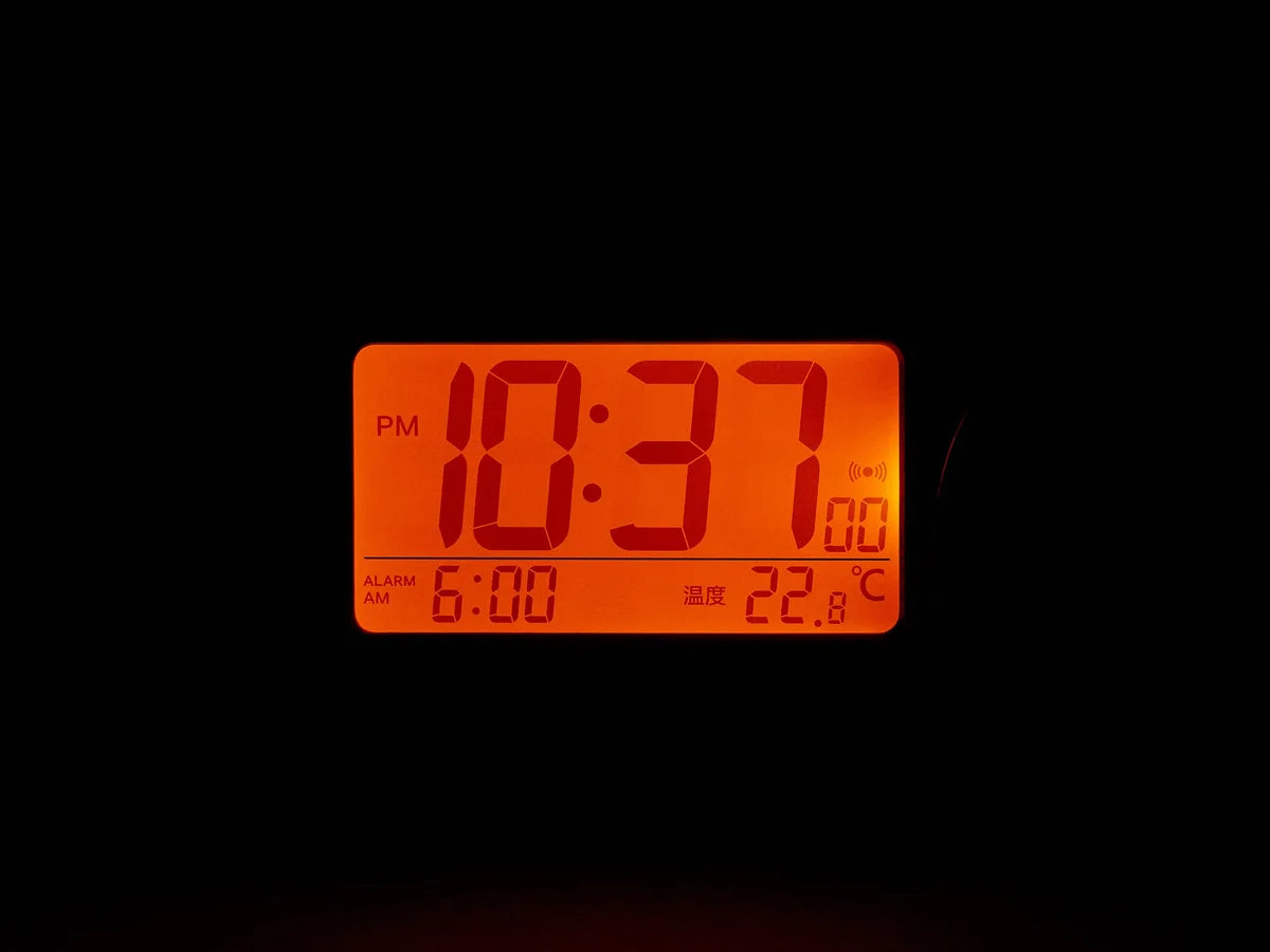 Rhythm Alarm Clock Radio Loud Volume 1K Patterns Electronic Sound 8Rz230Sr02 Black - Japan 8.5X18.4X5.8Cm
