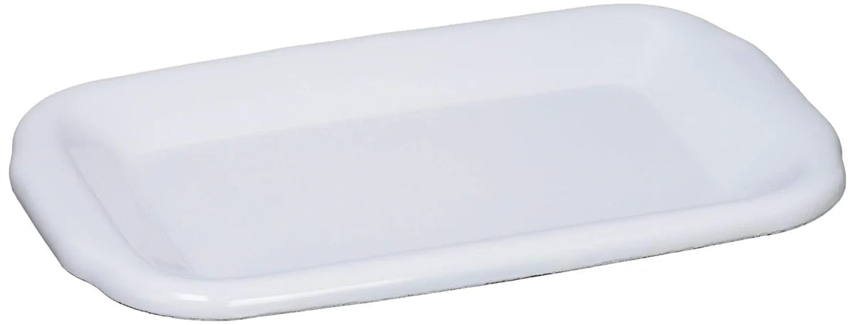 Noda Horo White Series Enamel Lid For Rectangular Deep S Made In Japan - Hff-S
