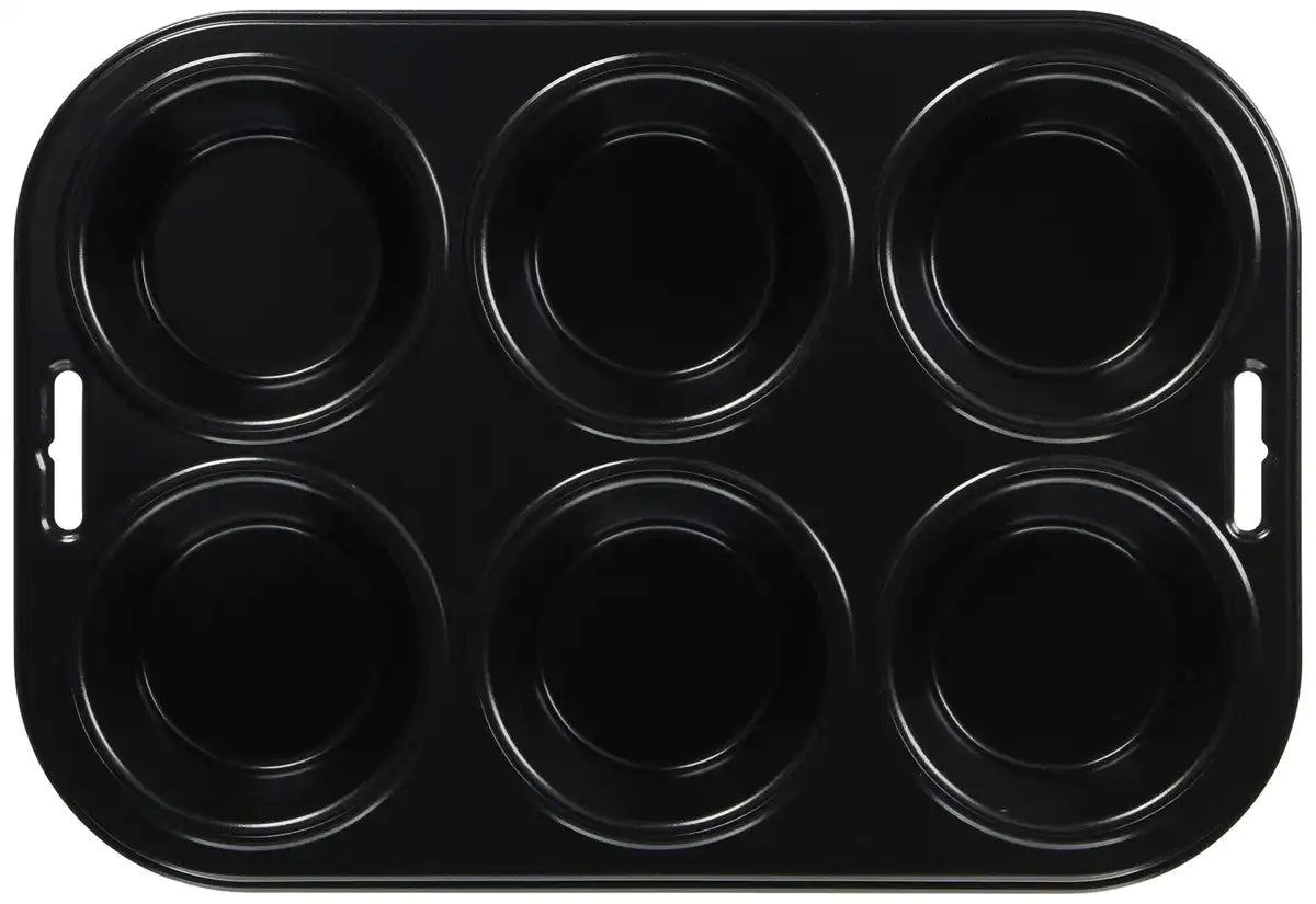 Pearl Metal Japan Kinzoku Bake Easy High Clean Coat Muffin Plate 6Pcs D-2686