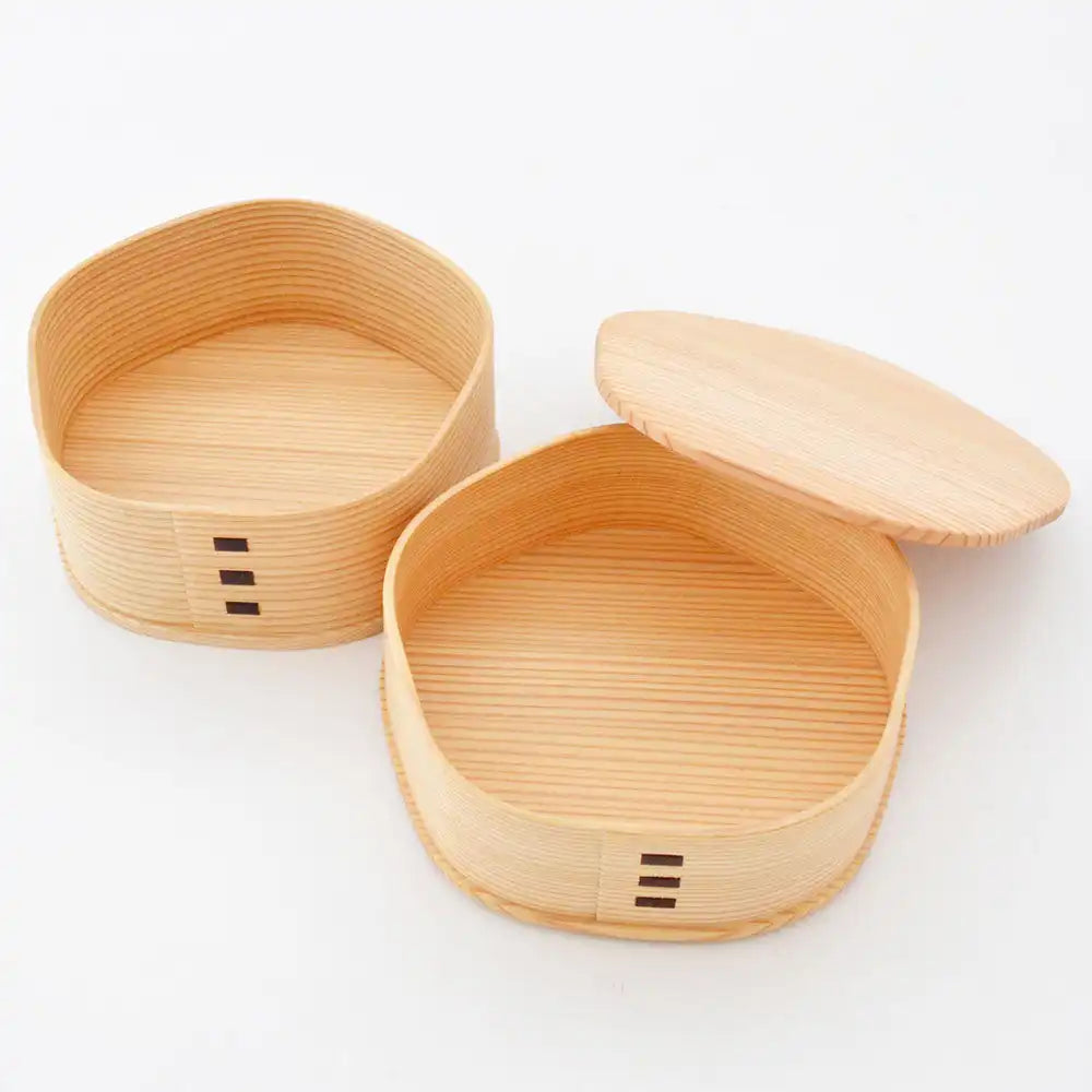 Odate Magewappa Baika Two-Tier Bento Lunch Box
