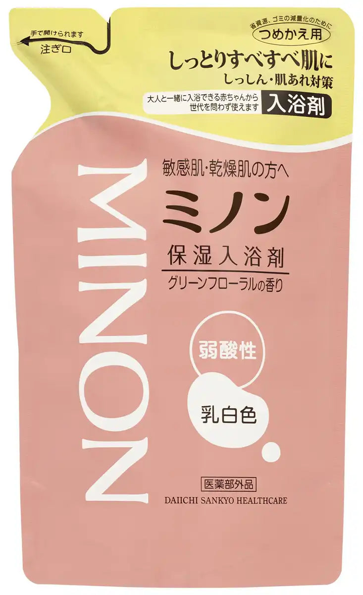 Minon Medicated Moisturizing Bath Additive Refill 400Ml Japan Quasi-Drug