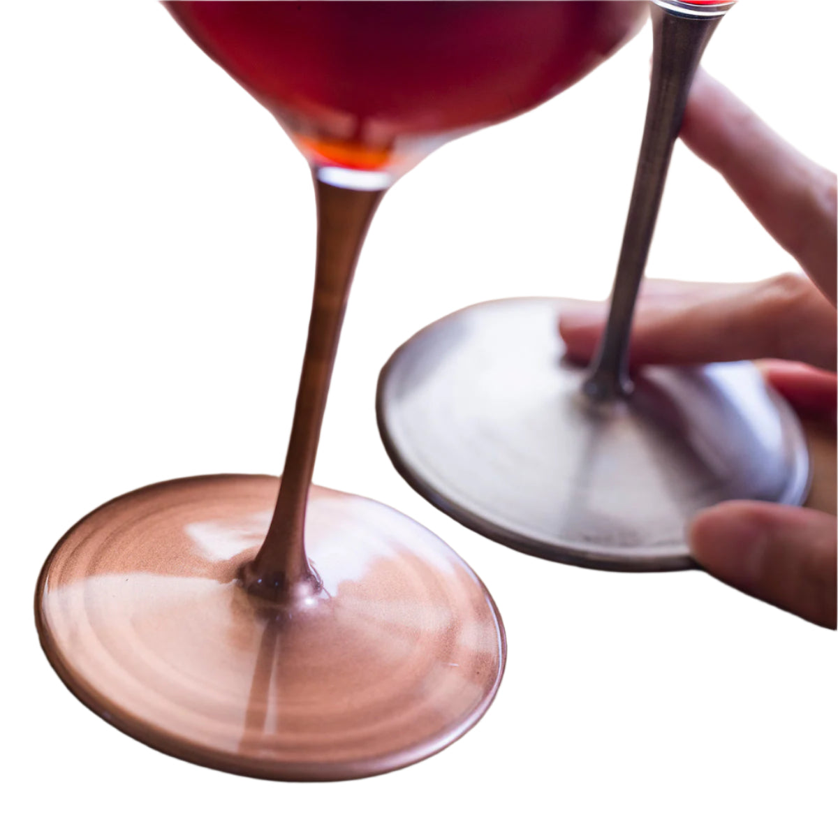 Ebm Crystal Glass Lacquered Pair Wine Glass Red - 430ml