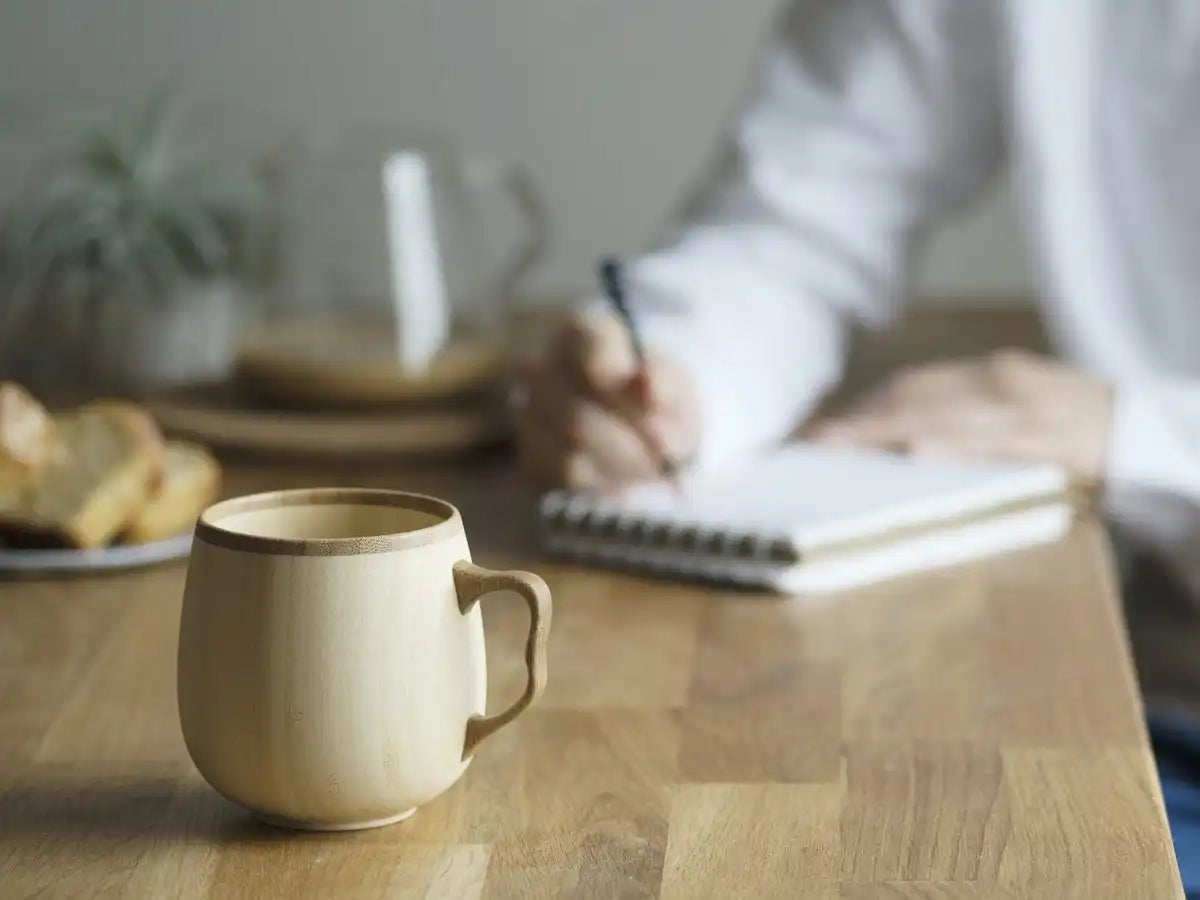 Riveret Brown Cafe Au Lait Mug - Made In Japan