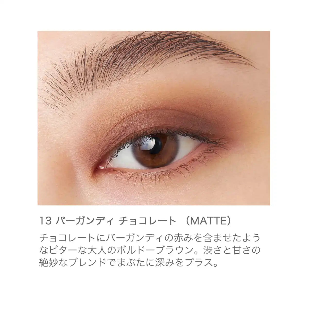 Rmk Infinite Single Eyes 13 Burgundy Chocolate Matte Eyeshadow Bordeaux Brown Gloss