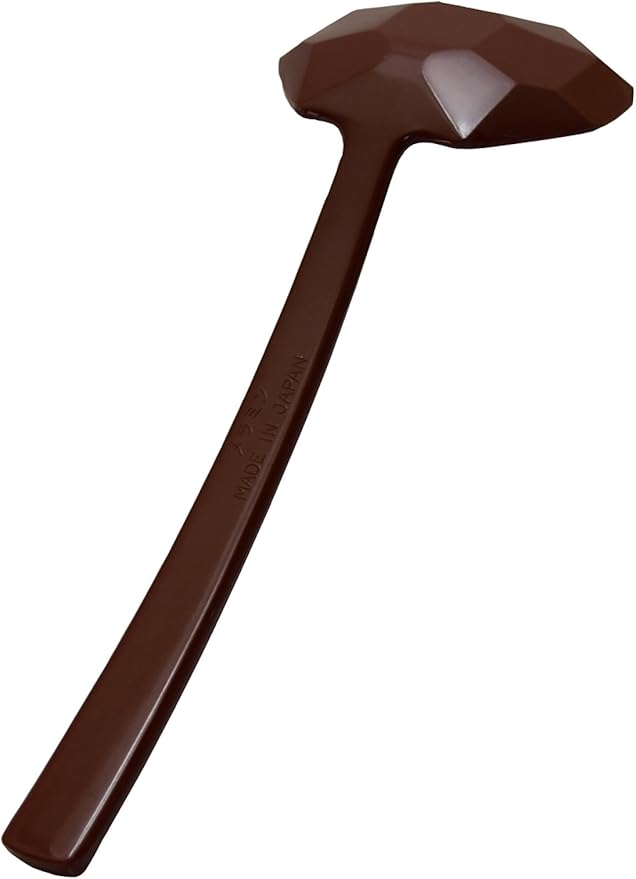 Entec Brown Melamine Long-Handled Udon/Soba/Ramen Noodle Spoon 19.5Cm Japan