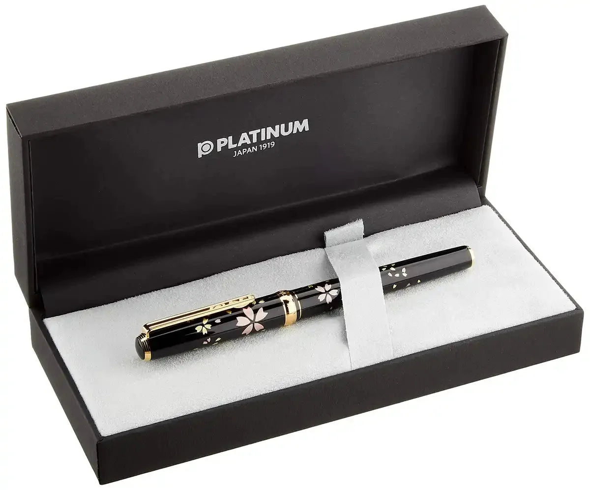 Platinum Fountain Pen Bisaku Modern Makie with Cherry Blossom Design Fine Point Fubuki