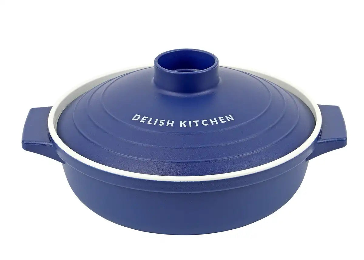 Pearl Metal Kinzoku Microwave Cookware Navy Range 18Cm Japan Cc-1346