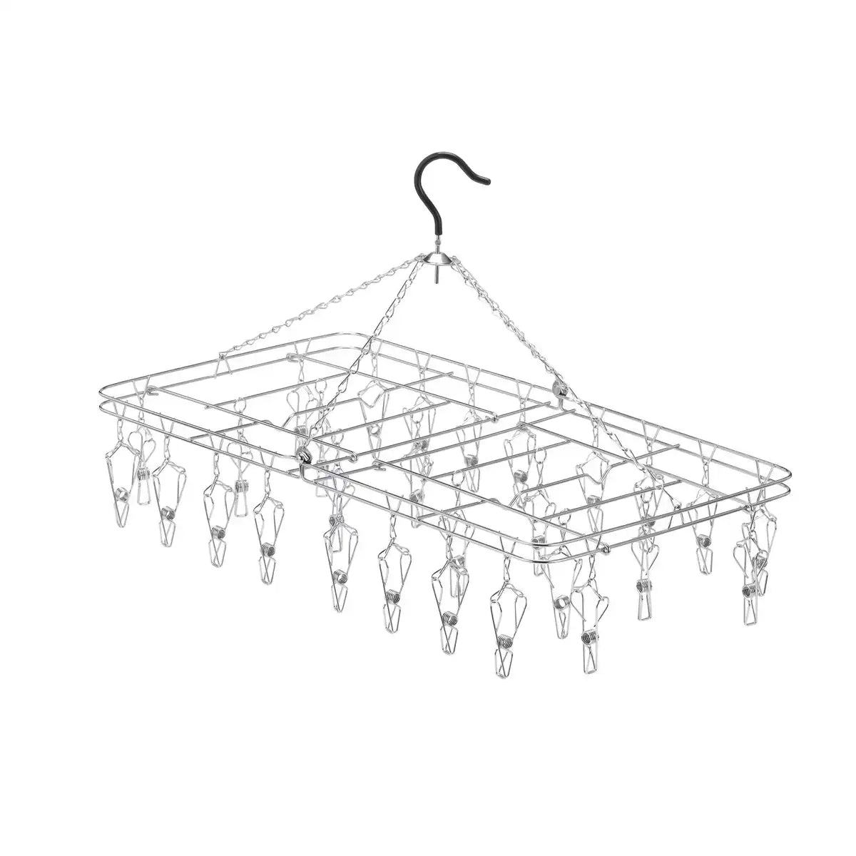 Ohki Works (Ohki) Japan Stainless Steel Hanger Dl 00381-4 Silver 59.5X35Xh40Cm Tangle-Resistant