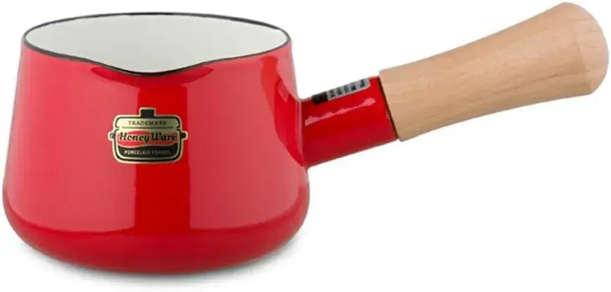 Fuji Horo Solid Kettle Durable Kitchen Hot Water Pot - Milk Pan Red 4.7 Inch - 4977618095451