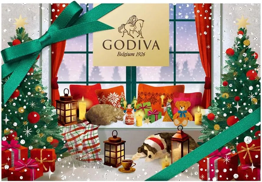 Godiva Bush de Noel Chocolate Assortment Pack of 6 Winter Gift