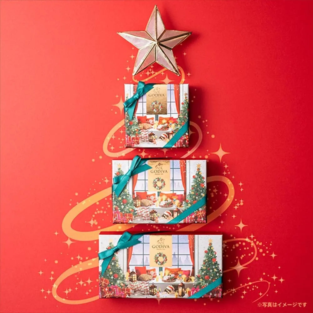 Godiva Christmas Bush de Noel Assortment 7 Piece Chocolate Gift
