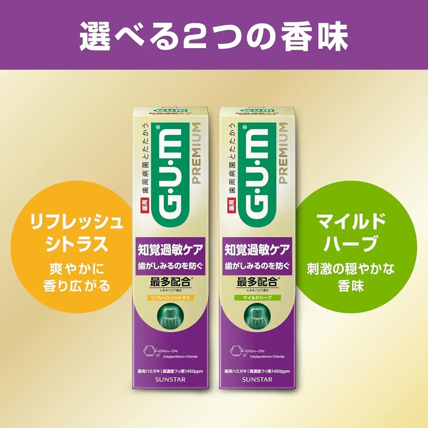 Gum Premium Quasi-Drug Sensory Care Toothpaste High Fluoride