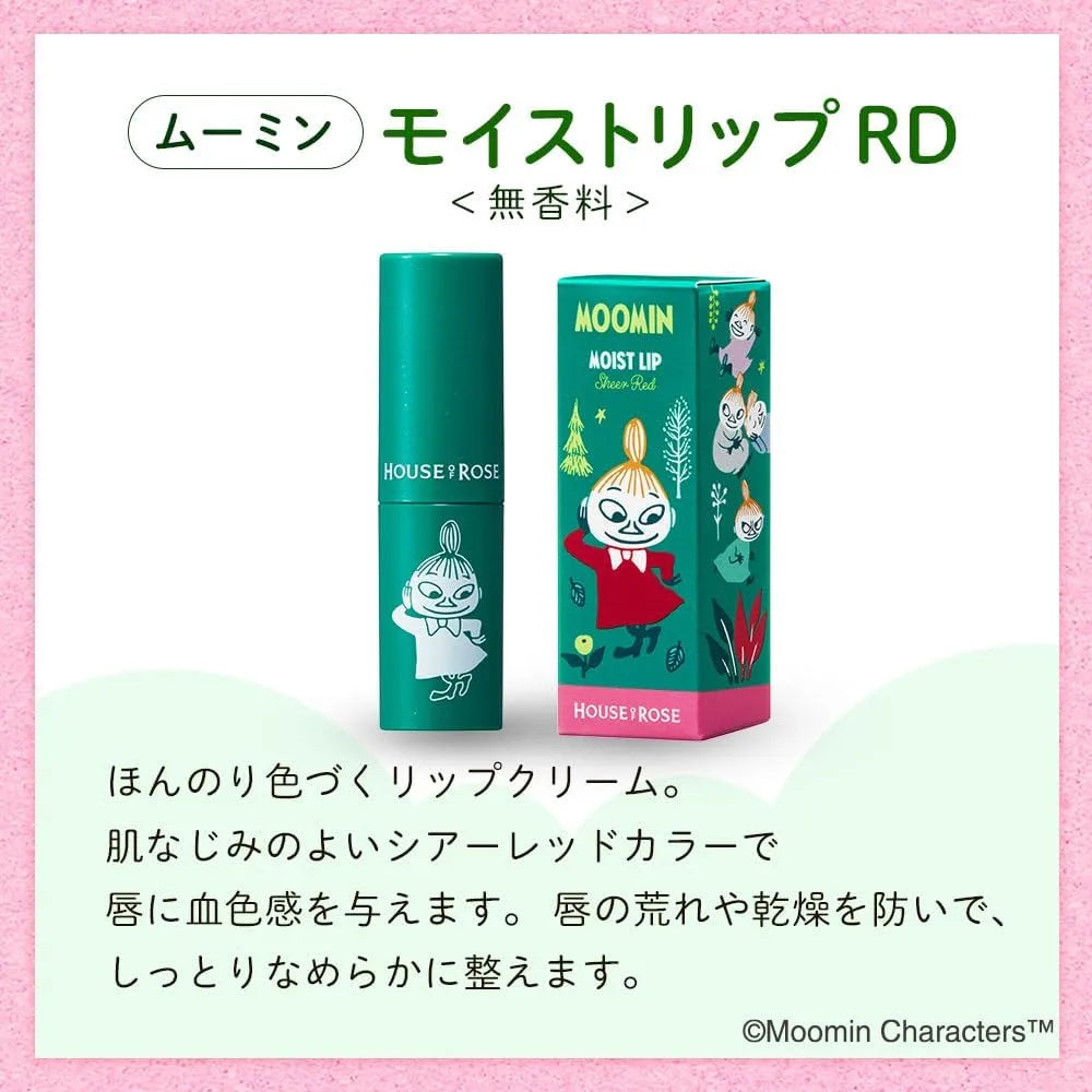 House of Rose Moomin Moist Strip Sheer Red Unscented 3.5g