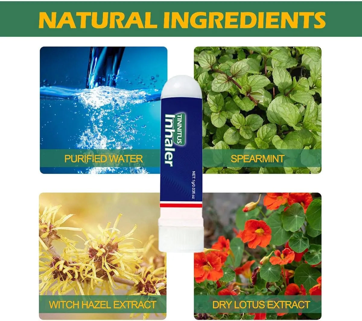 Icoyea Tinnitus Relief Nasal Inhaler Ear Pressure Anxiety Aid 3pcs